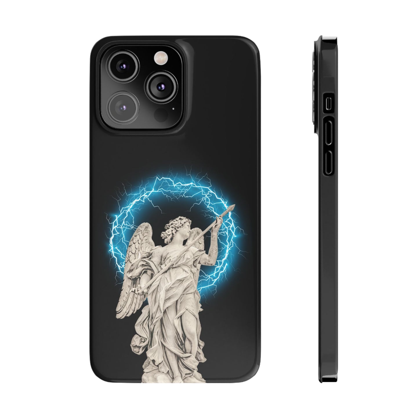 Greek God sky blue Lightning Phone Case