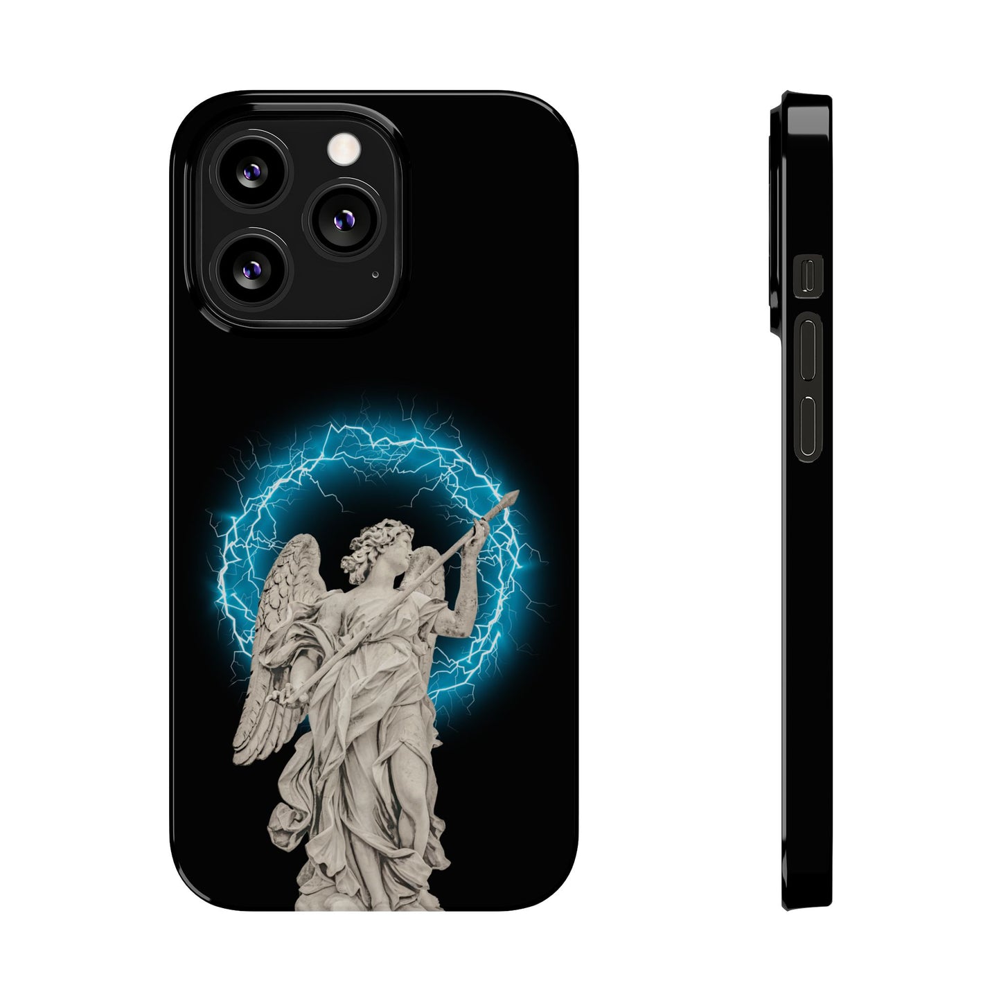 Greek God sky blue Lightning Phone Case