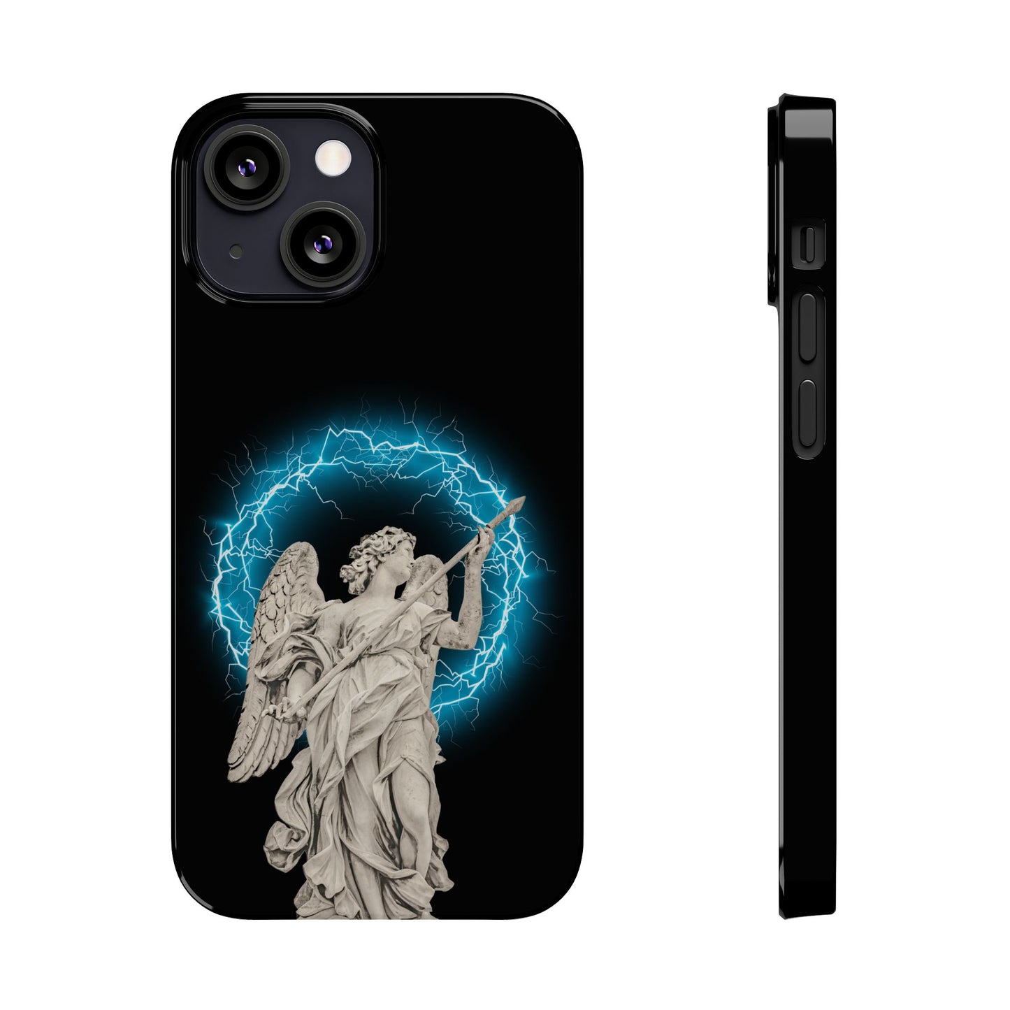 Greek God sky blue Lightning Phone Case